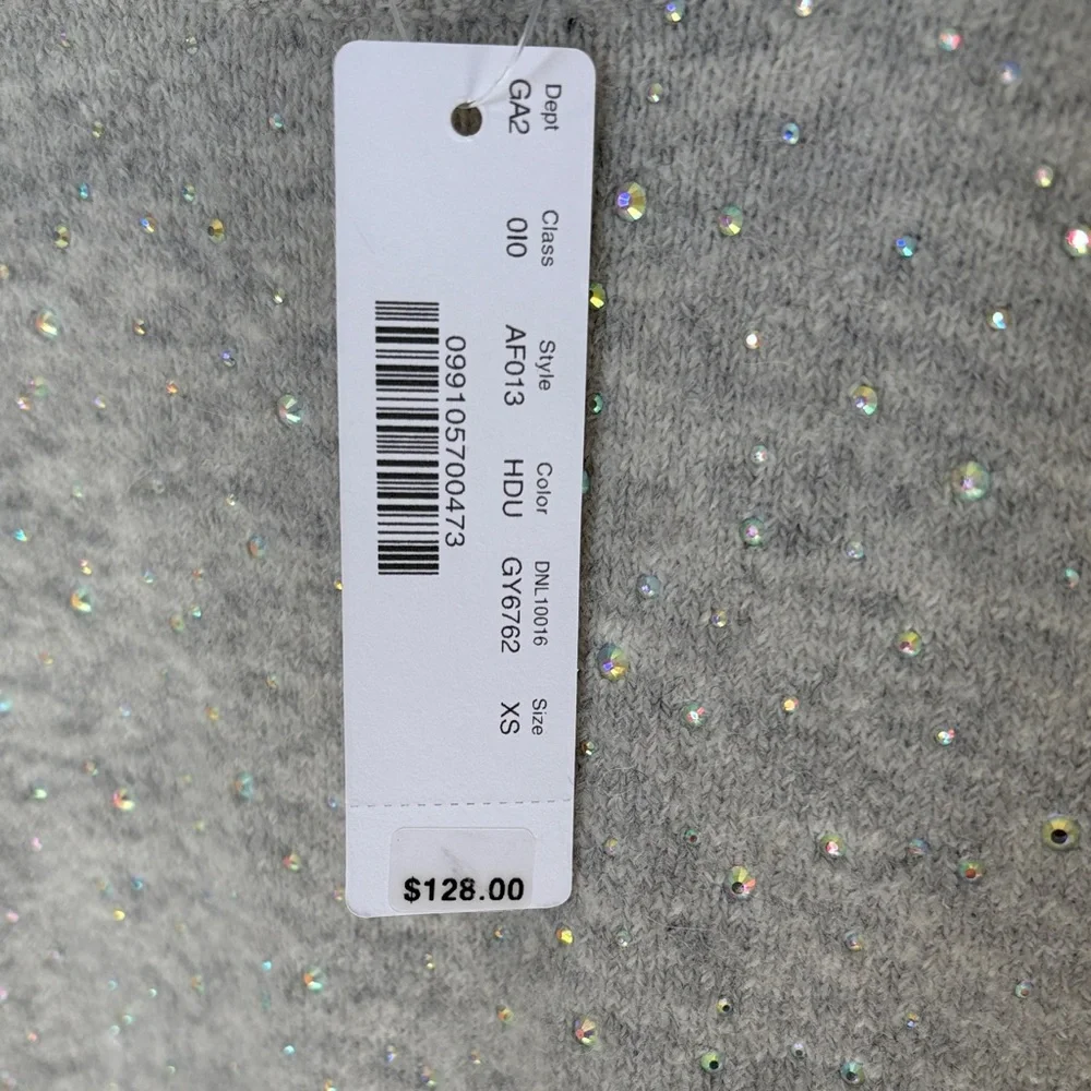 J. Crew Light Gray Sweater with Sparkle Accents - xs NWT - Picture 6 of 16